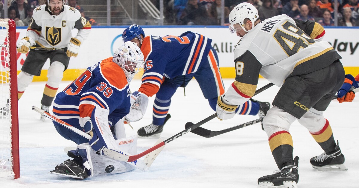 McDavid has goal and 2 assists, Oilers hold off Golden Knights 4-3