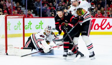 Senators score 3 goals in third period of 6-4 win over Blackhawks