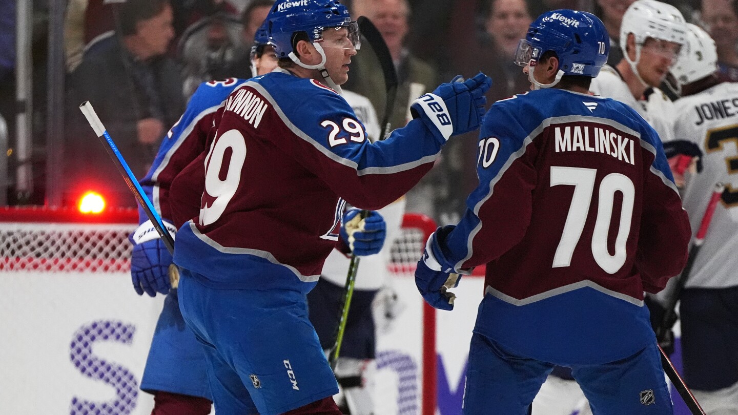 Nathan MacKinnon leads a balanced scoring attack as Avalanche cruise to 6-2 win over Panthers