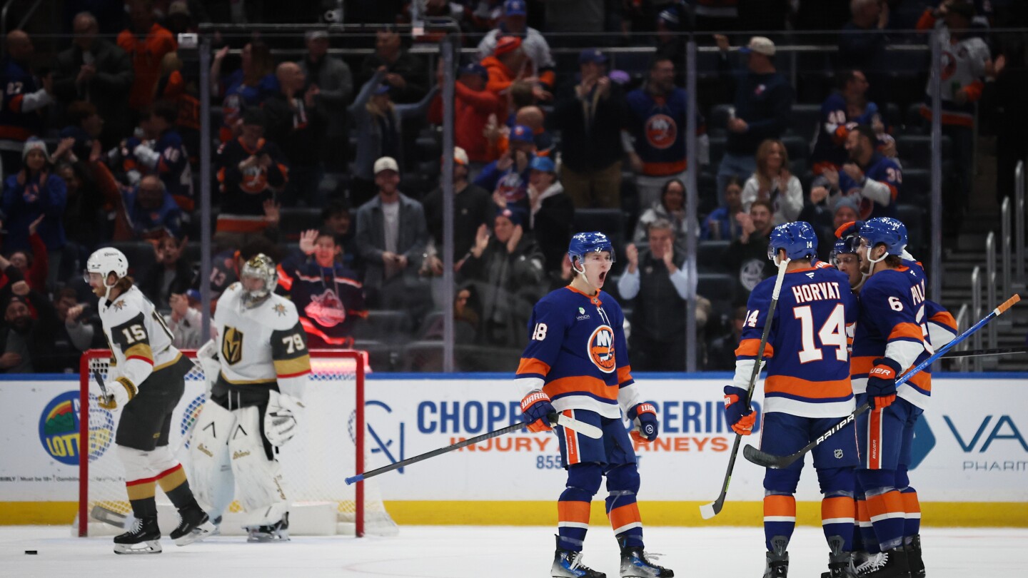 Emil Heineman scores in 4th round of shootout and Islanders beat Golden Knights 5-4