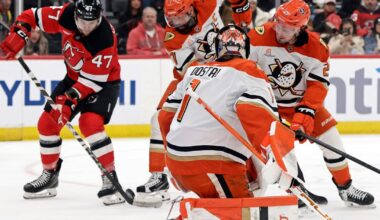 Ducks score first but don't get another goal in loss to Devils