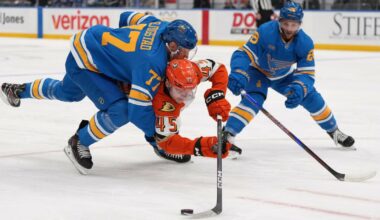 Mason McTavish and Pavel Mintyukov lead Ducks to win over Blues