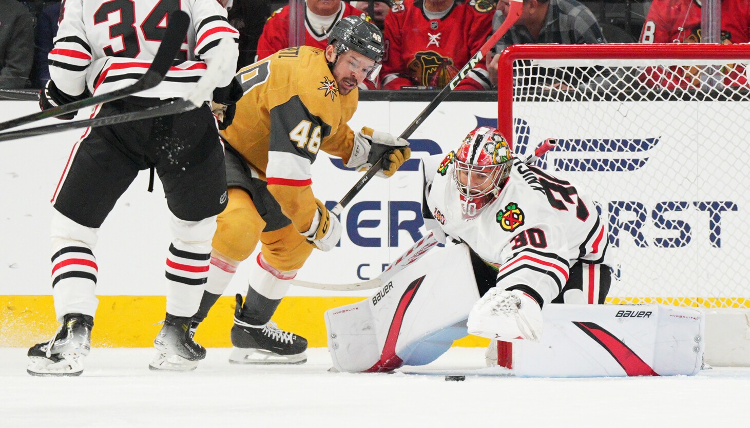 Blackhawks defensemen have their own blind-spot detection system: Spencer Knight's voice