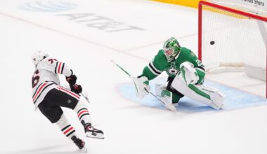 Blackhawks escape Dallas with unlikely victory after Nick Lardis' shootout winner