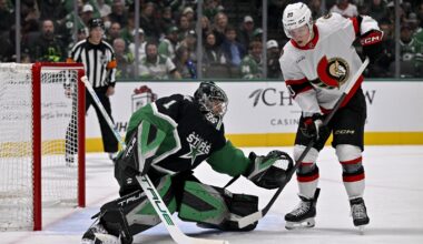 Wyatt Johnston's hat trick leads Stars to rout of Senators - The Rink Live