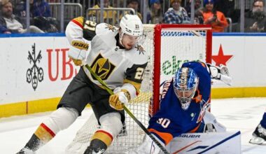 Knights' win streak ends at five in shootout loss to Islanders
