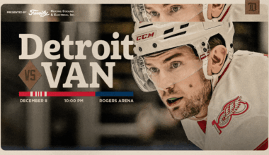 PREVIEW: Red Wings want to keep point streak going in Western Canada, take on Canucks on Monday