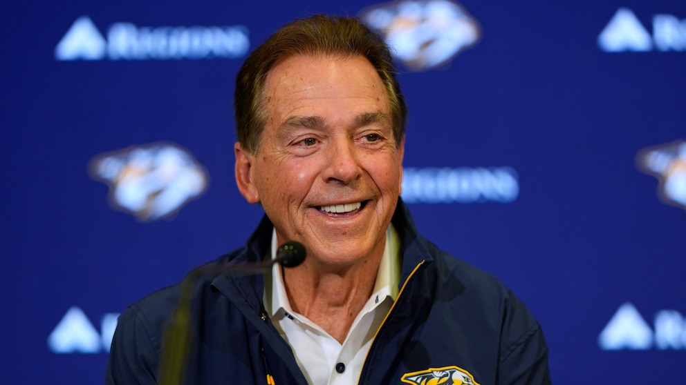From football to hockey: Nick Saban's new role with the Nashville Predators