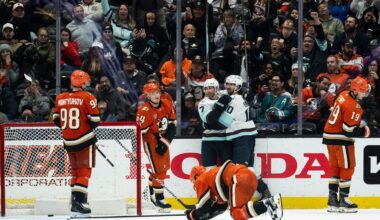 Jordan Eberle scores 2 in 3rd period as Kraken beat Ducks 3-1