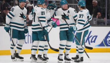 Big nights for Toffoli, Smith and Celebrini send Sharks to 6-3 win over Mammoth