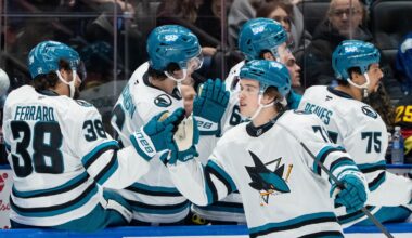 Celebrini gets goal and assist in return home as Sharks top Canucks 6-3 to stop 3-game slide