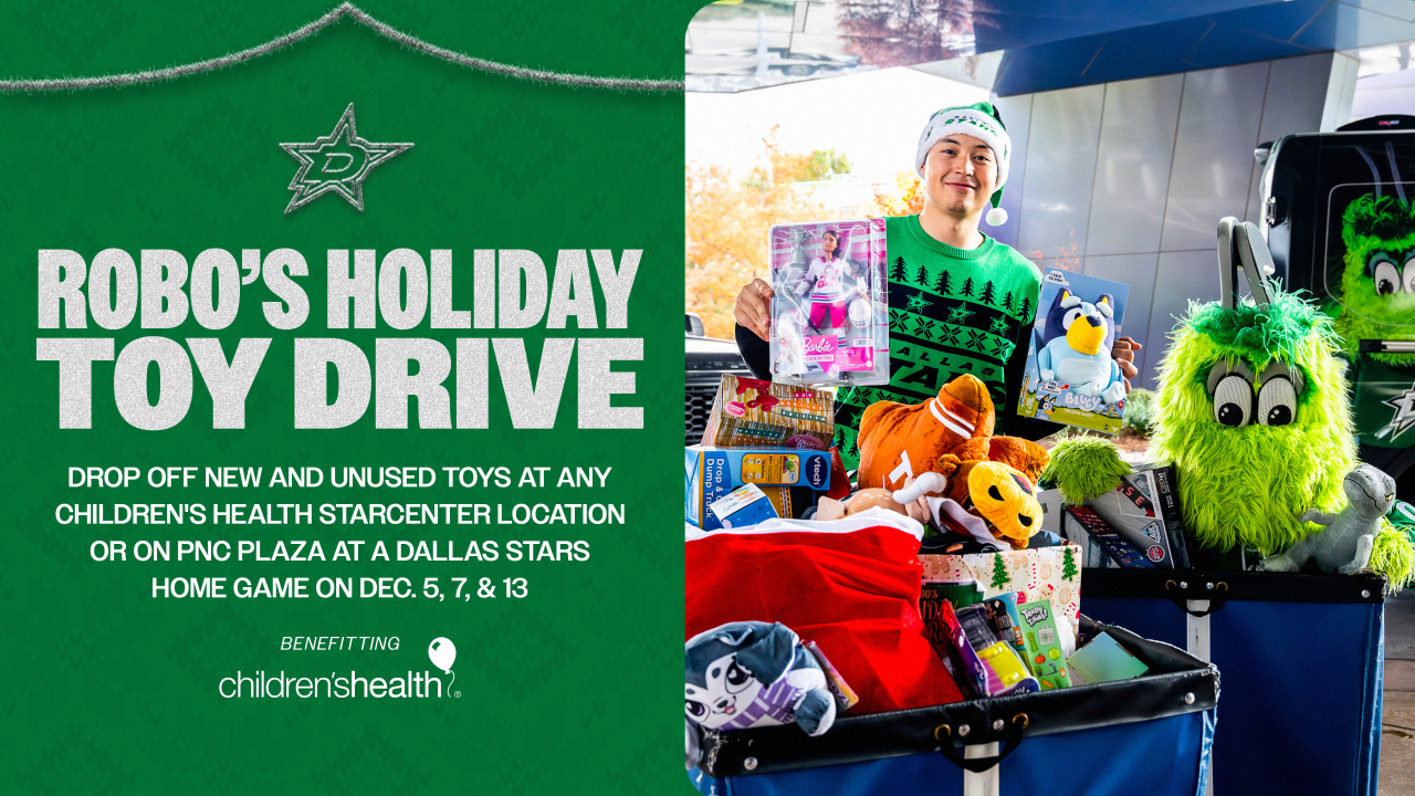 Jason Robertson to hold Robo's Holiday Toy Drive in support of Children's Health℠