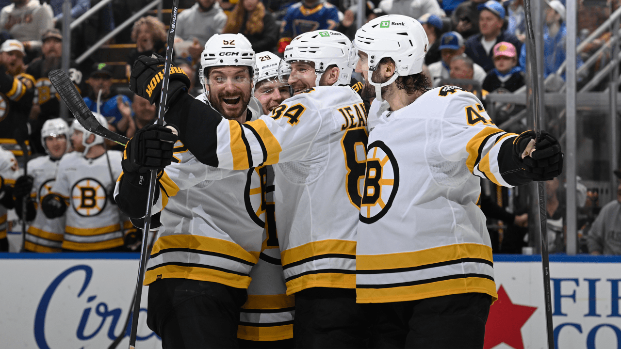 Kastelic, Minten each scores twice, Bruins defeat Blues