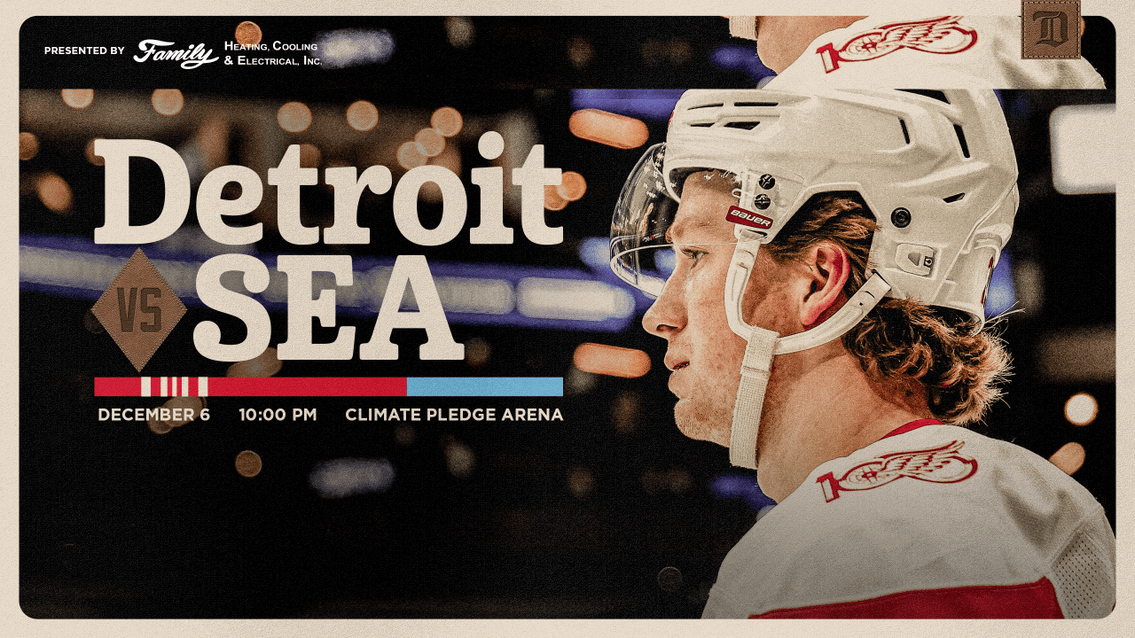 PREVIEW: Red Wings in Seattle for Saturday showdown against the Kraken  