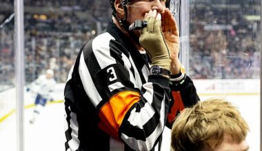 Will Ferrell dressed up as an NHL ref to attend the LA Kings game on New Year's Day