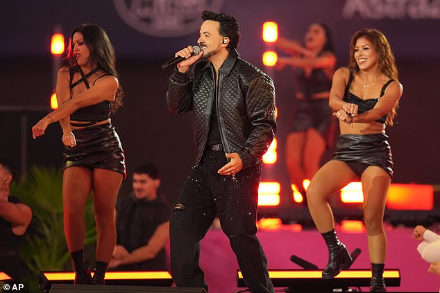 Puerto Rican singer Luis Fonsi performed his 2017 hit 'Despacito' on Friday night