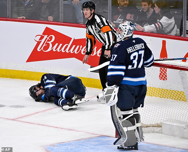Winnipeg Jets star Haydn Fleury suffered a terrifying head injury on Tuesday night