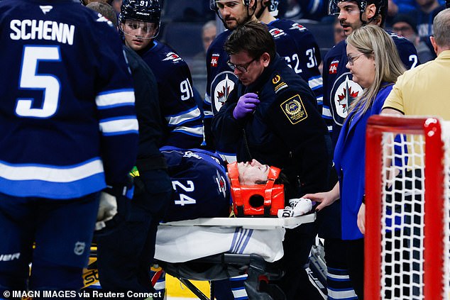 Reports later confirmed that Fleury had been transported to hospital via an ambulance