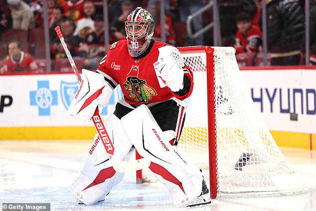 Chicago lost their top two goaltenders, Spencer Knight (pictured) and Arvid Söderblom