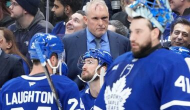 The injury did not stop Craig Berube from coaching his team against the Golden Knights