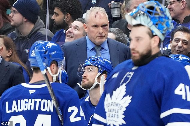 The injury did not stop Craig Berube from coaching his team against the Golden Knights