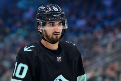 How did Matty Beniers lead Seattle Kraken to a shootout win over Vancouver Canucks?