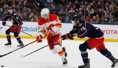 Jenner’s goal propels Blue Jackets to 5-3 win over Flames in Bowness’ debut as coach