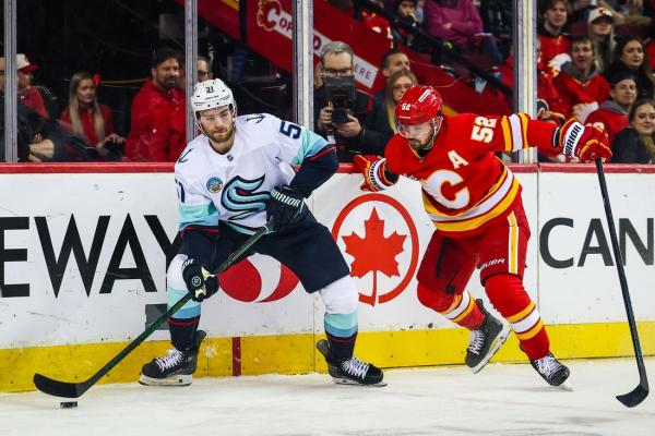 Shane Wright celebrates birthday with go-ahead goal as Kraken beat Flames