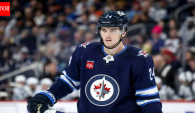 Haydn Fleury stretchered off, hospitalized after scary first-period hit involving Keegan Kolesar in Jets’ loss to Golden Knights | NHL News