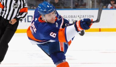 Who has the fastest slap shot on the Islanders at 103 mph?