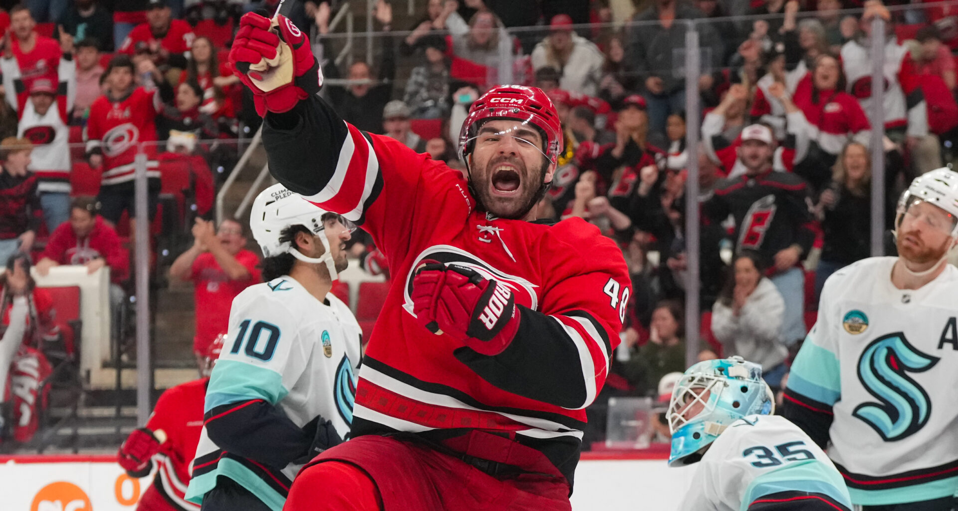 Hurricanes overcome Seattle in 3-2 Kraken LOSS