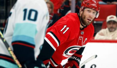 Jordan Staal's 2 assists lead Hurricanes to 3-2 win over Kraken