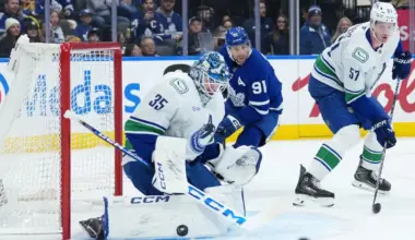 Vancouver Canucks goaltender Thatcher Demko can't catch a break