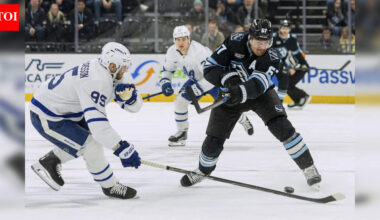 Oliver Ekman-Larsson fights after hit on Dennis Hildeby in Toronto Maple Leafs and Utah Mammoth game | NHL News