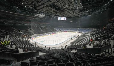 Italy Olympic hockey rink mocked for small jumbotron as NHL monitors construction