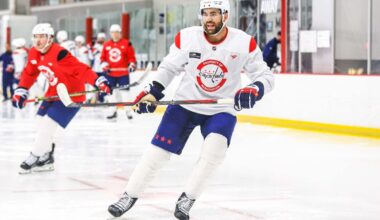 Tom Wilson cleared for contact at Capitals practice, could play tomorrow against Sharks