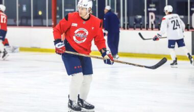 Jakob Chychrun practices with Capitals after missing game against Canadiens, Justin Sourdif absent again