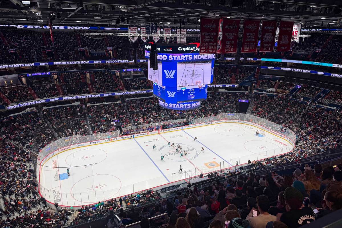 Fans at Capitals One Arena chant ‘We Want a Team!’ after breaking US attendance record for women’s hockey game