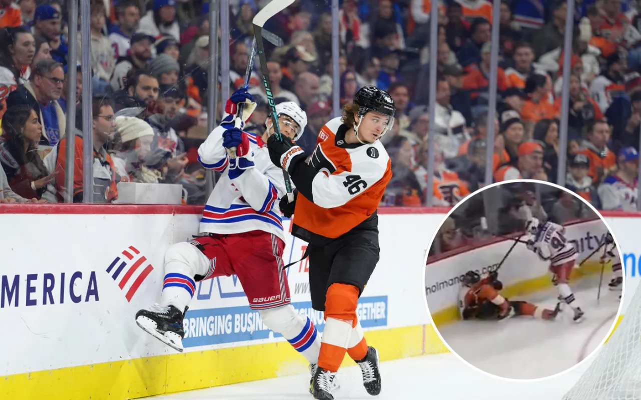 Concerning news surfaces from the Rangers vs Flyers game as veteran exits game with scary injury