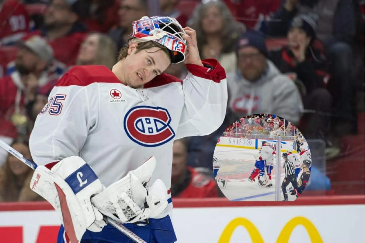 Jakub Dobes' gesture after Samuel Montembeault's win in Ottawa is turning heads