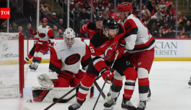 NHL Injury Update: Carolina Hurricanes’ winger Eric Robinson exits game due to an upper-body injury | NHL News