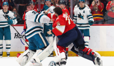 Indiana fans missed history as NHL goalie skates 200 feet for incredibly rare fight