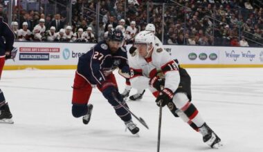 Senators stretch point streak to five games by beating Jackets