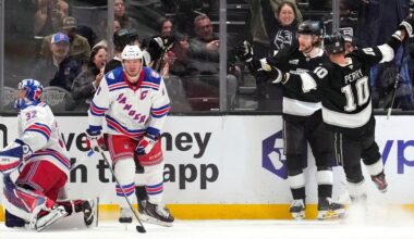 Rangers' Jonathan Quick's drought in goal continues in loss to Kings