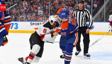 Arseniy Gritsyuk and Cody Glass pushes New Jersey Devils to gritty 2-1 win over Edmonton Oilers | NHL News