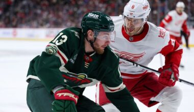 Kaprizov scores second goal of game in OT to lift Wild past Red Wings, 4-3