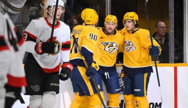 Stamkos breaks late tie with 3rd goal of game, Predators rally to beat Senators 5-3