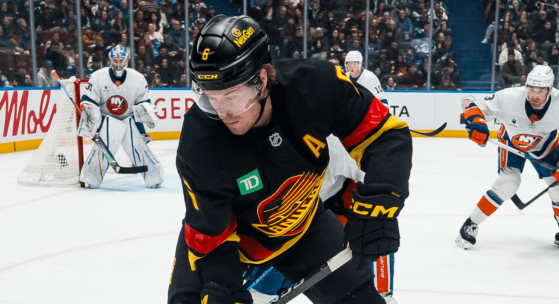 Brock Boeser of the Vancouver Canucks NHL