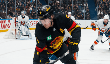 Brock Boeser of the Vancouver Canucks NHL