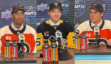 Cole Eiserman shoots the puck during a game at Providence